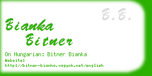 bianka bitner business card